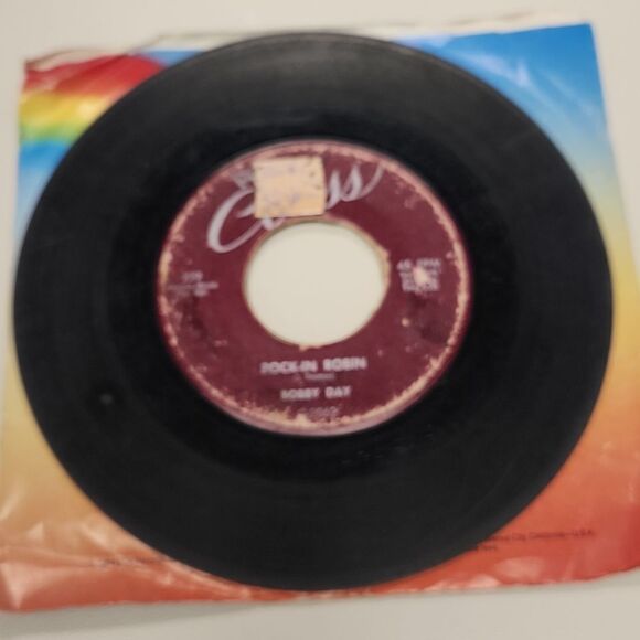 Bobby Day Rockin Robin Over and Over 45 RPM Vinyl Record Vintage - Picture 3 of 4